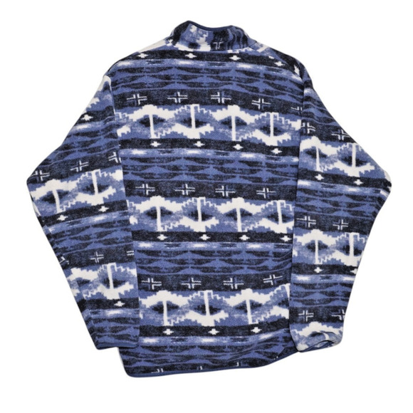 Patagonia Synchilla Snap-T Fleece Pullover Blue Aztec Print Size M - Picture 6 of 8